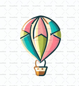 Verspielter Heißluftballon